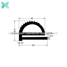 E-shaped silicon gasket - 24mm x 16.5mm x 2.2mm