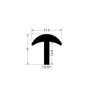 Rubber EPDM T Extrusion - 17.3mm x 17mm