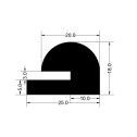E shaped silicone seal - 25x18x5