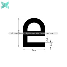 E shaped silicone seal - 10x13x2