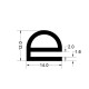 E shaped silicone seal - 14x12x1.6