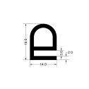 E shaped silicone seal - 14x19x2