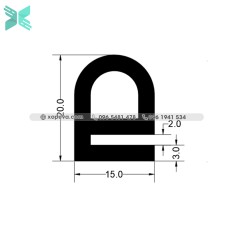 E shaped silicone seal - 15x20x3