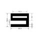 E shaped silicone seal - 20x15x3