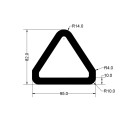 EPDM D-Shaped Rubber Seal - 95x82x10
