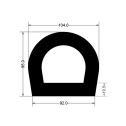 EPDM D-Shaped Rubber Seal - 92x104x19.5