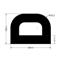 EPDM D-Shaped Rubber Seal - 200x150x42.5