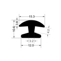 H-Shaped Rubber Packing - 10.6x15.3x3.6
