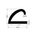 EPDM rubber L-shaped door seal - 20x15x2.5