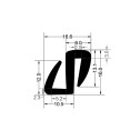 S type rubber EPDM sealing strip glass - 16x10.5x2.3