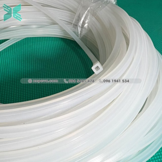 White square silicone rubber gasket 6x6x1.5