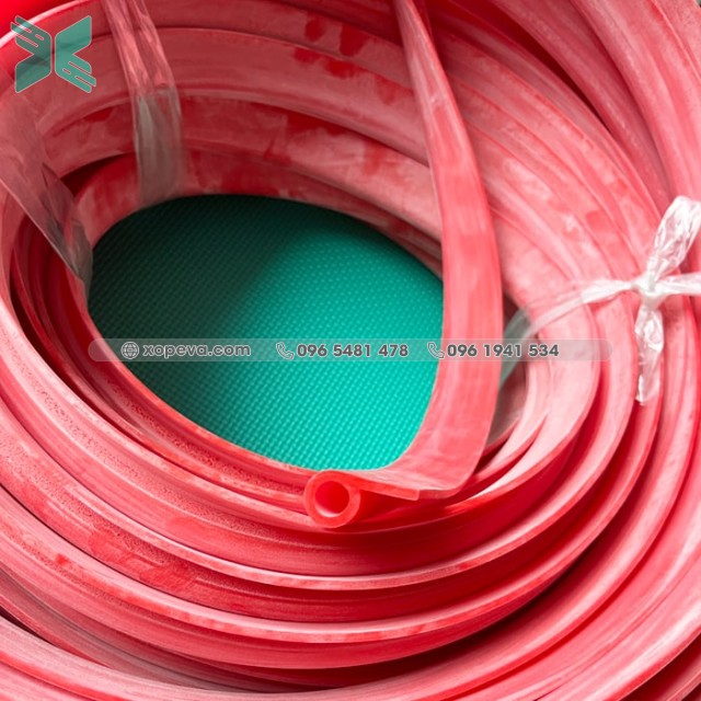 Red silicone rubber gasket P-shaped 16x31x3
