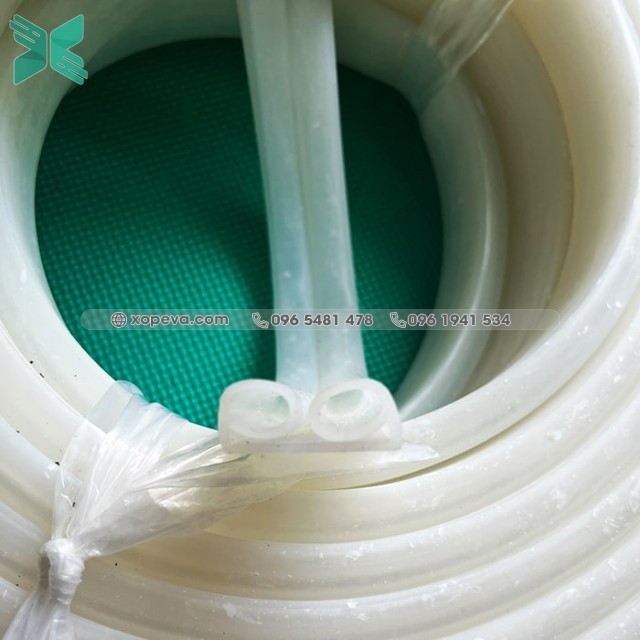 White Silicone gasket in E-shape 35x15x2