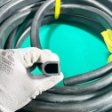 EPDM Rubber Gasket D-profile Black 20x25x3